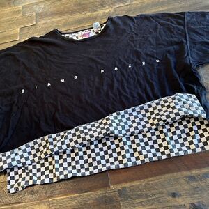 Vintage 80’s pazzo short sleeve logo cropped tshirt size large/xl